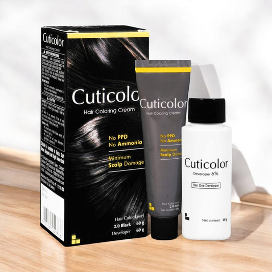 Cuticolor Hair Coloring Cream Black( 2.0)