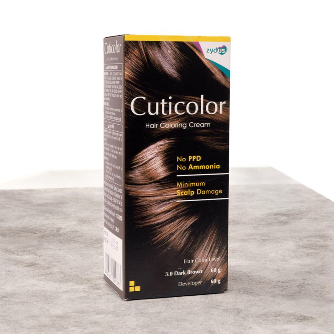 Cuticolor Hair Coloring Cream Dark Brown (3.0)