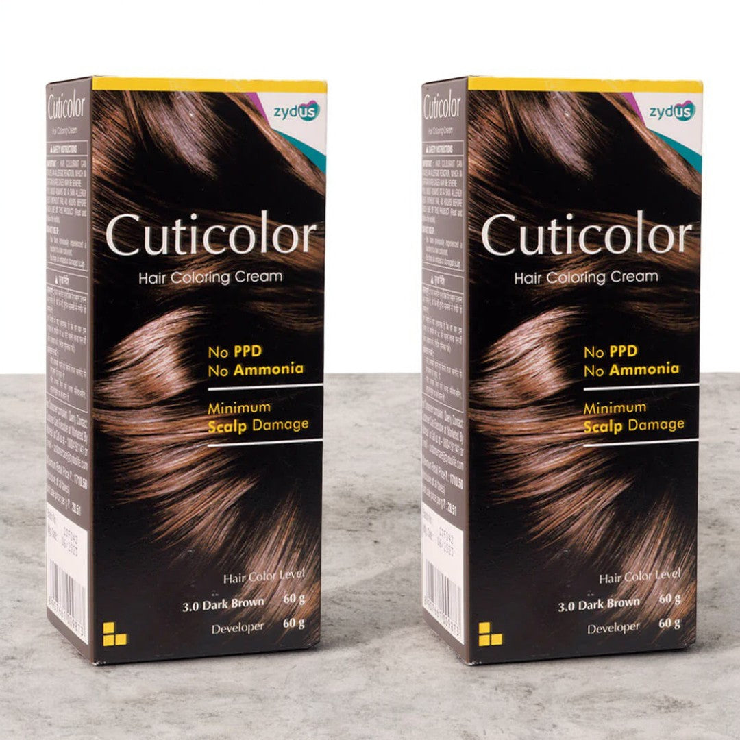 Cuticolor Hair Coloring Cream Dark Brown (3.0)