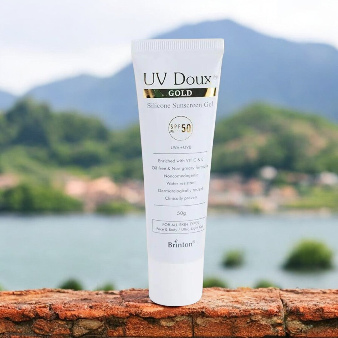 UV Doux Gold Silicone Sunscreen Gel SPF 50 PA+++