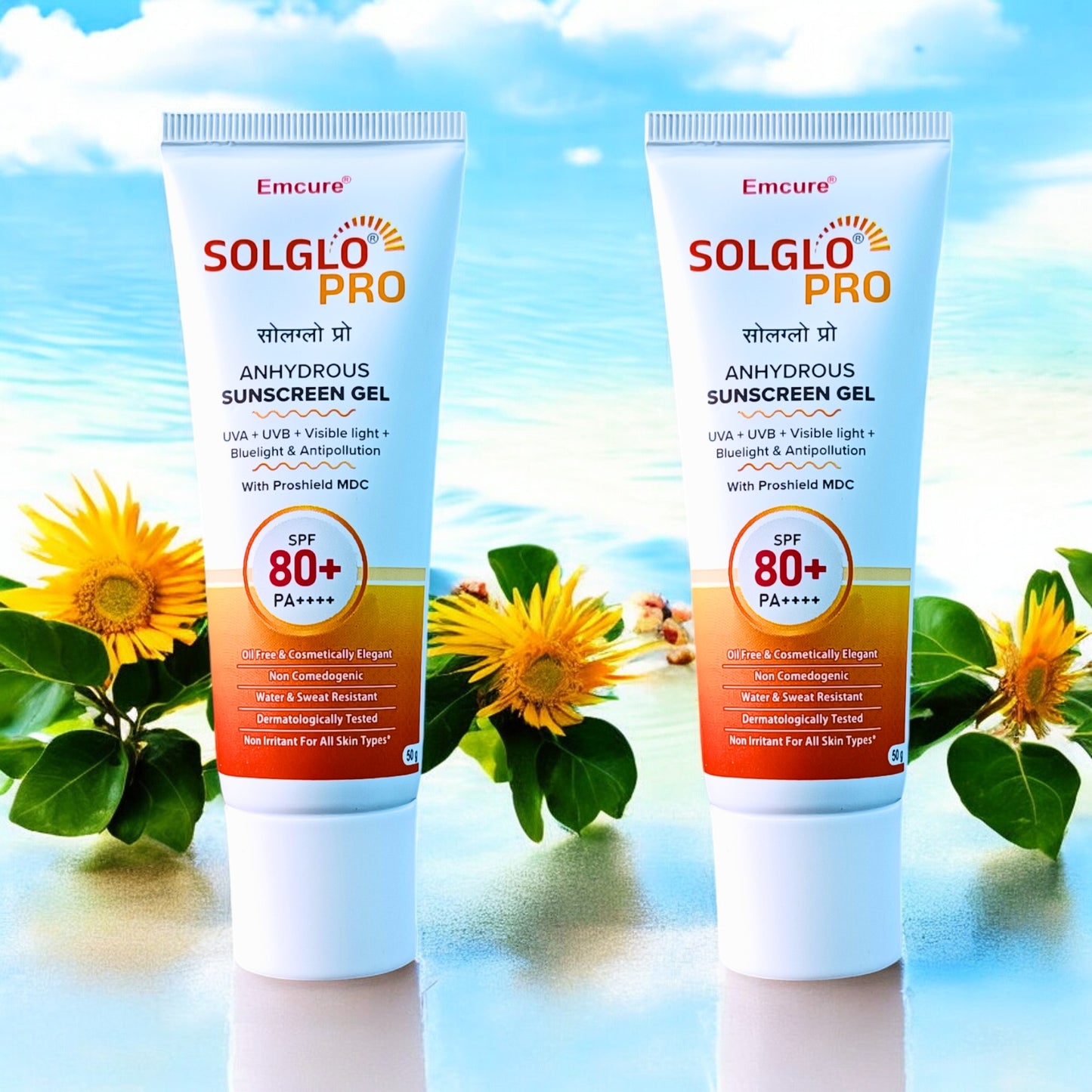 Solglo Pro Anhydrous Sunscreen Gel SPF 80+ PA++++